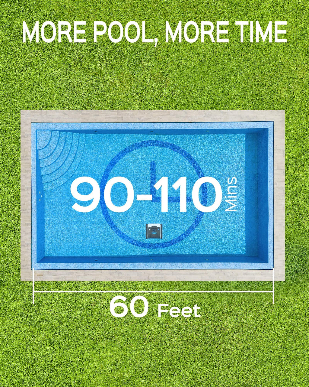 Cordless Robotic Pool Cleaner with Wall Climbing S70043