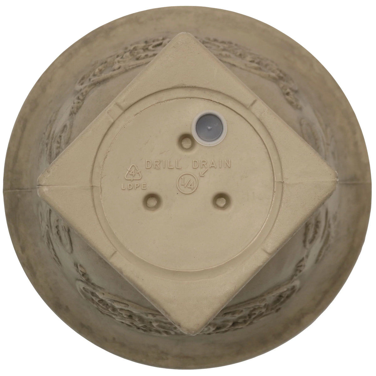 Beige 16" Double-Walled Weather-Resistant Planter K589