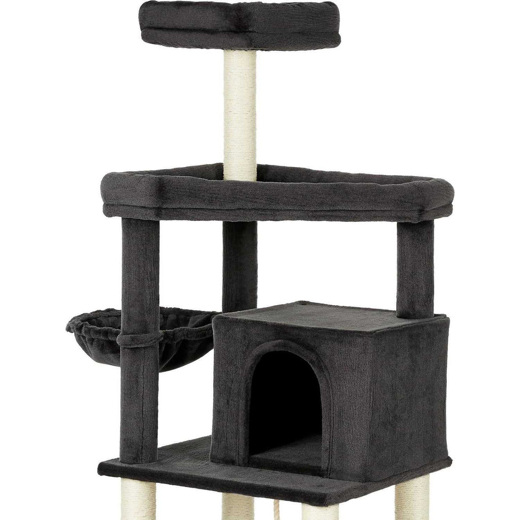 73-in Cat Tree with Hammock Condo and Bed Z6246