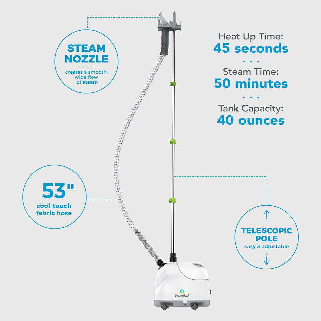 White Full-Size Fabric Steamer G83411