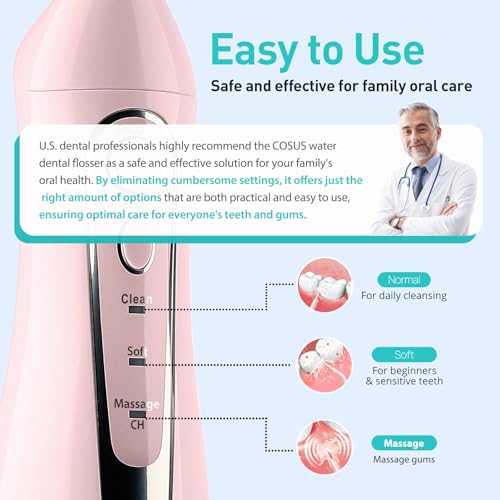 Cordless Water Dental Flosser 300ML Rechargeable IPX7 Waterproof R282745