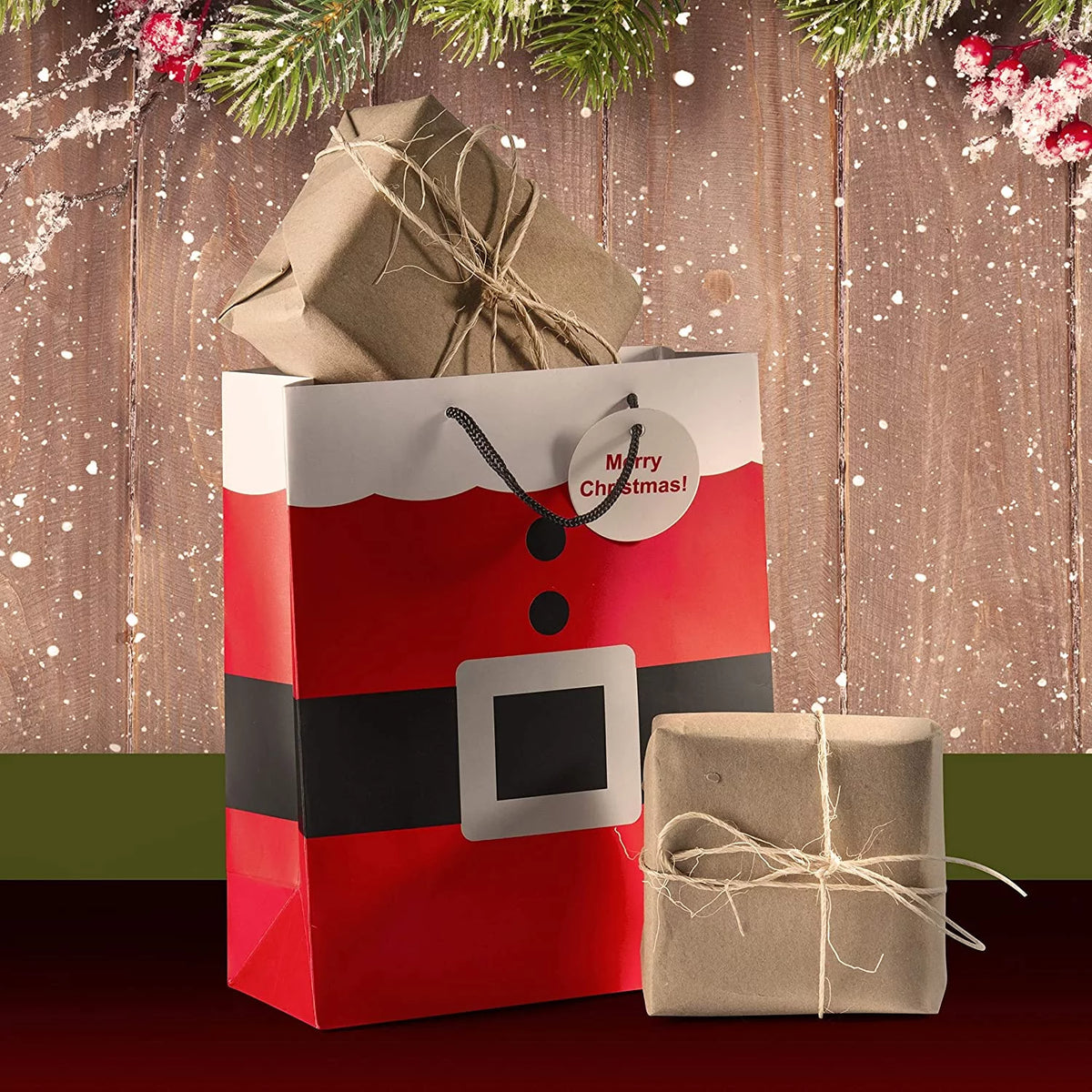 Christmas Gift Bags 12 Piece Pack with Handles B3966