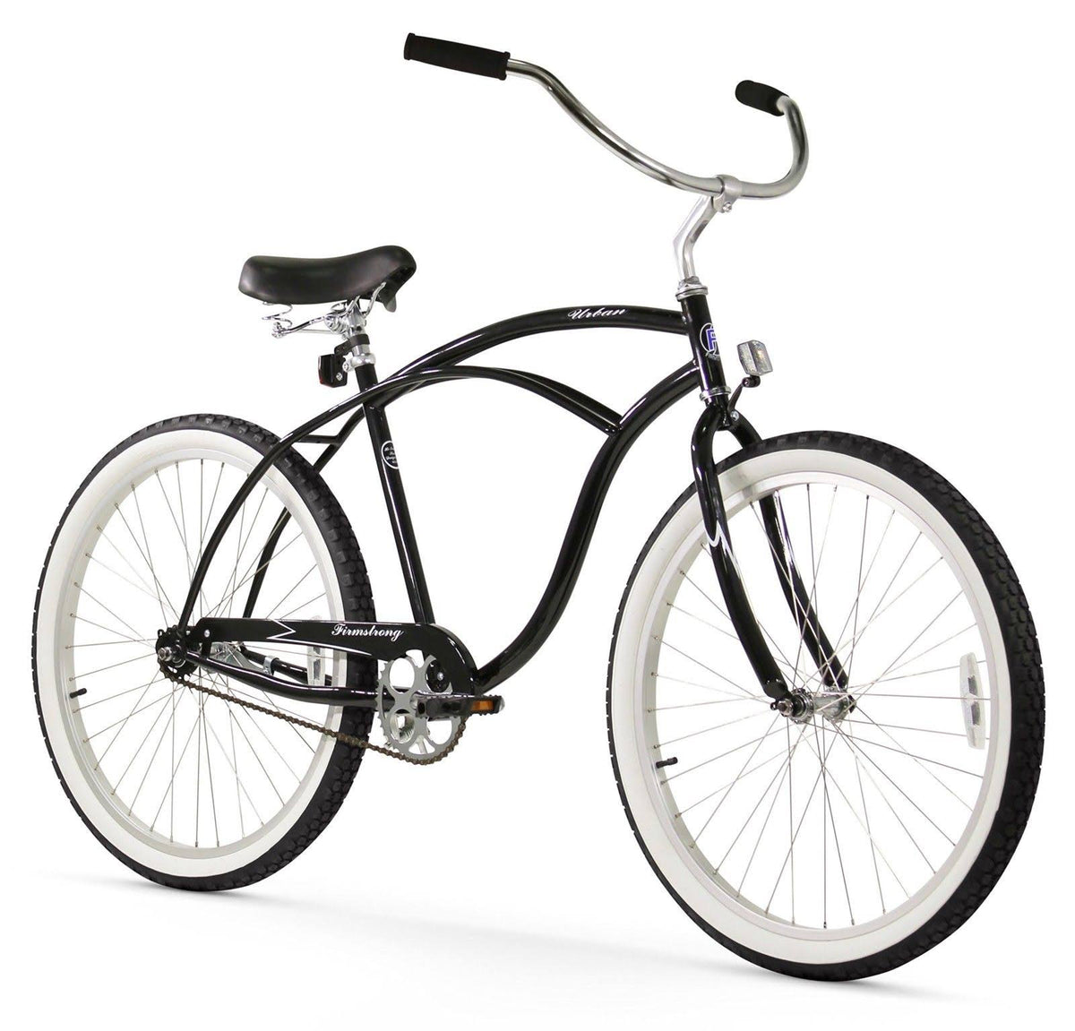 Black 26" Men's Single Speed Beach Cruiser Bicycle F364