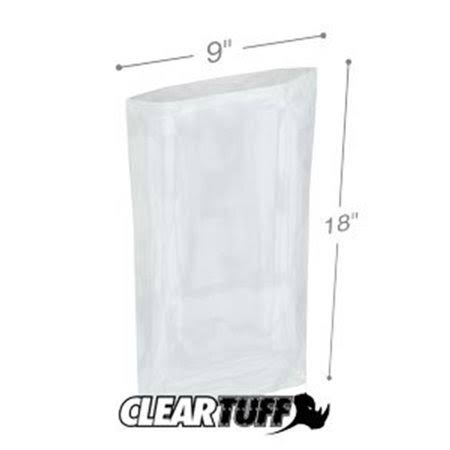 Clear Poly Bags 9 x 18 in. 0.002 Gauge Case of 1000 N502
