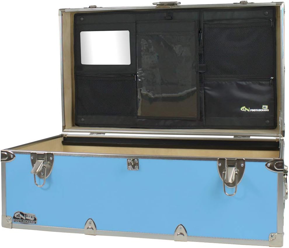 Camping Storage Chest with Lid Stay 32 x 18 x 13.5 Inches Red S289