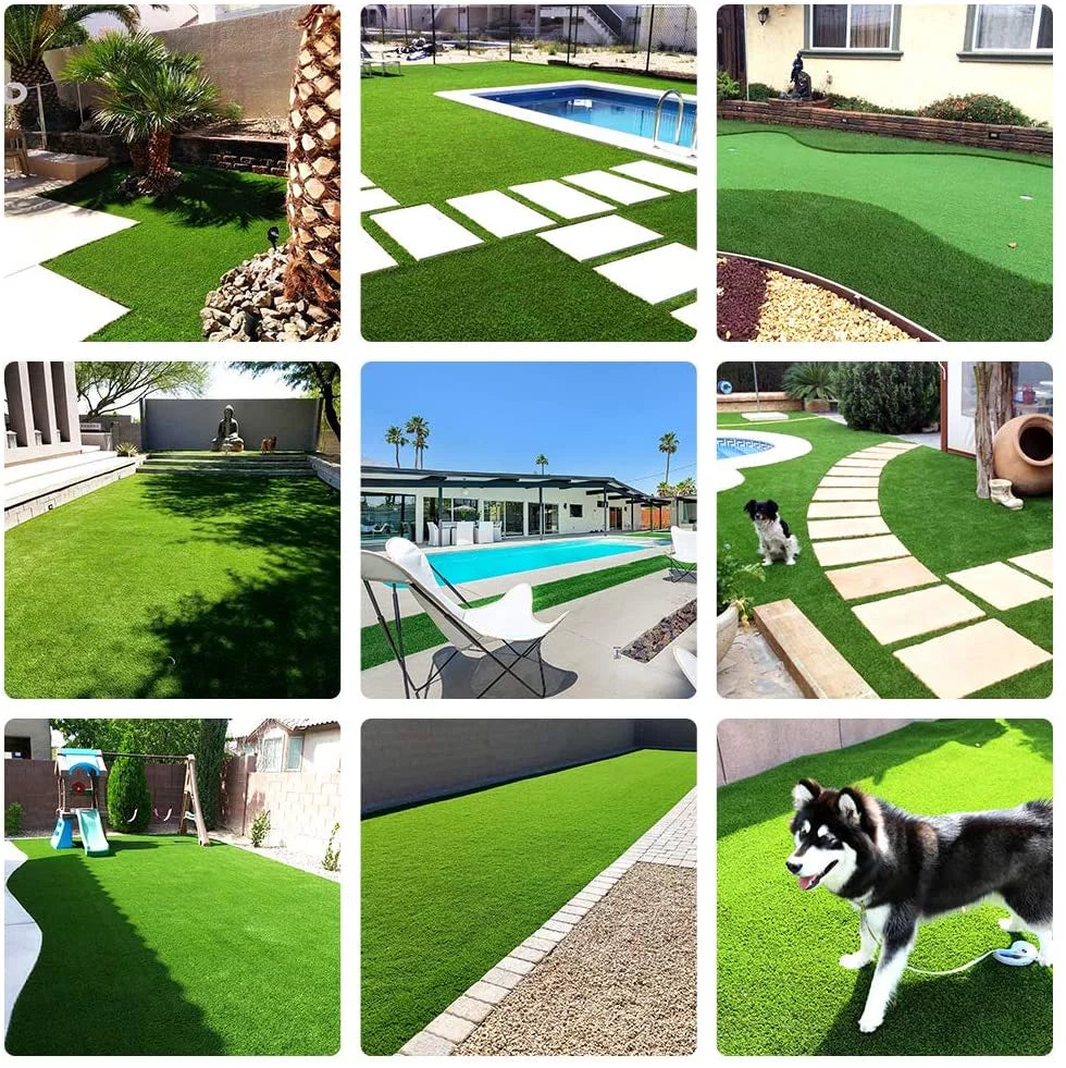 Artificial Grass 8' x 28' Turf Mat Rubber Back B3560