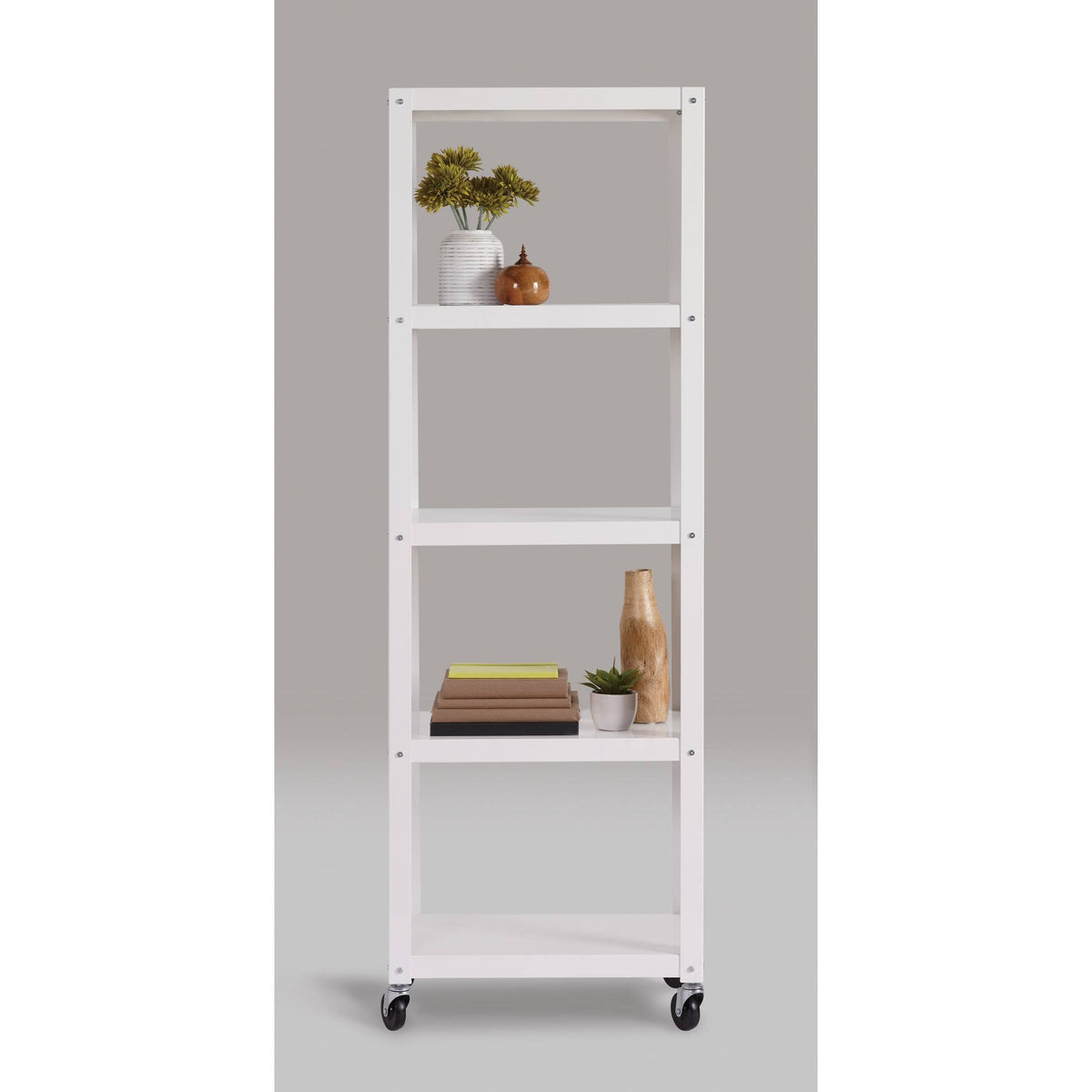 Black 5-Shelf Bookcase Cart P612