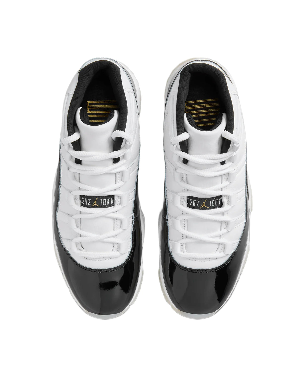 White Metallic Gold-Black Sneaker P562