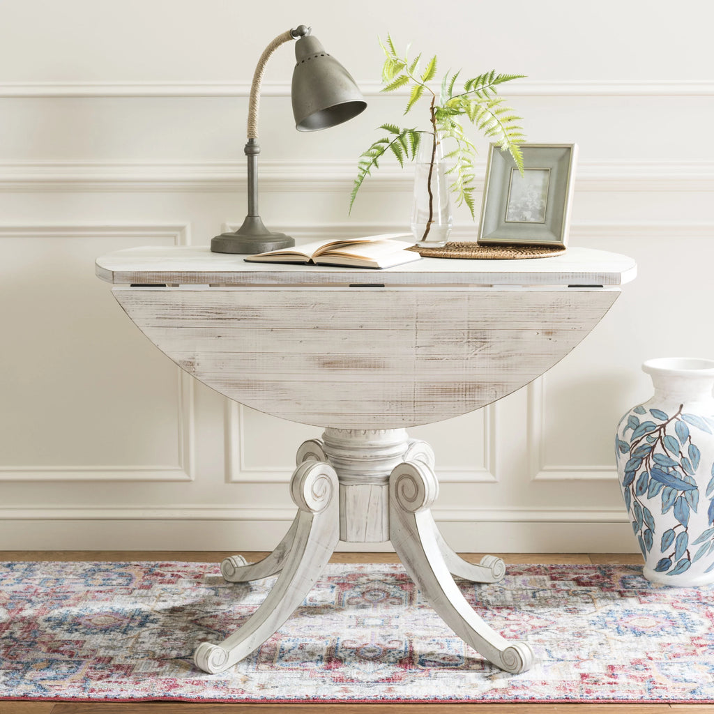 Antique White Foldable Leaf Dining Table Z2991