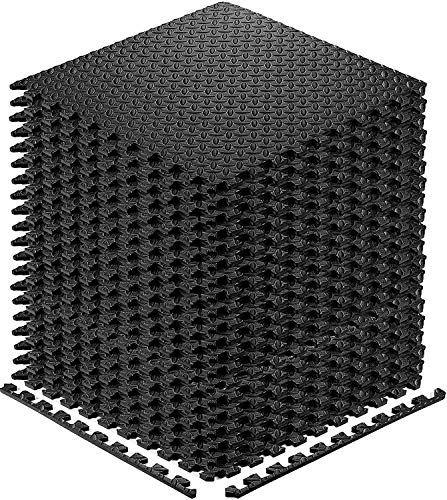 20 Pcs Black Interlocking EVA Foam Exercise Mats I3605