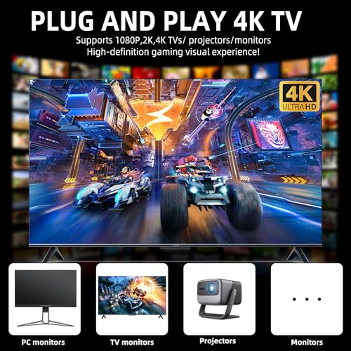 Retro Game Console Stick with 4K HDMI and 2.4G Wireless Controllers H56190