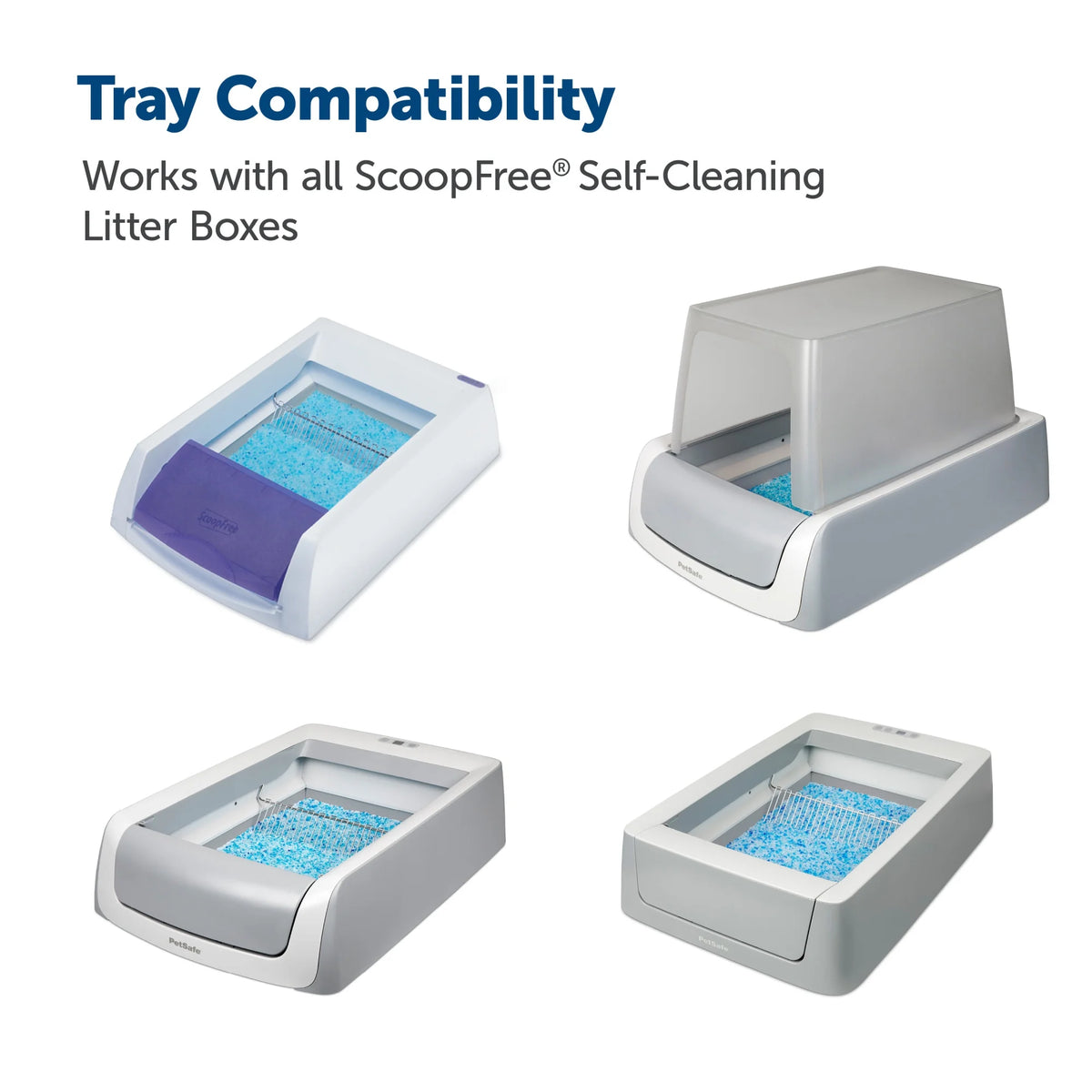 Reusable Cat Litter Box Tray with 4.3 lb Non Clumping Crystal Litter S83998