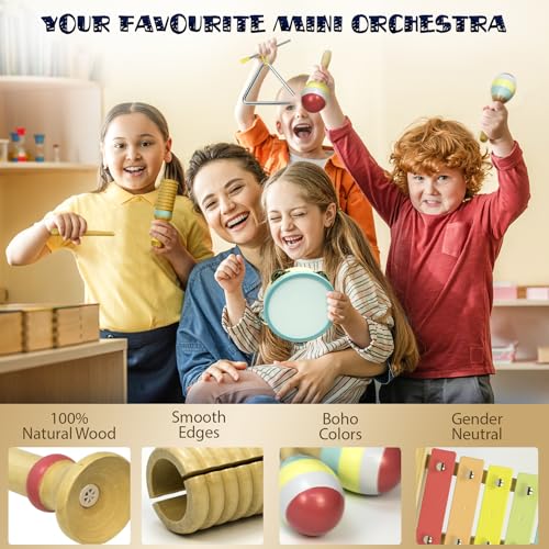 Wooden Musical Instruments Drum Set M93726