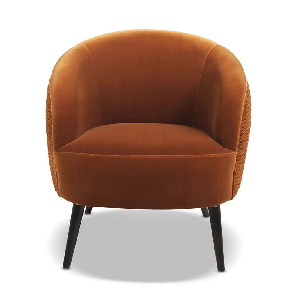 Burnt Orange Barrel Chair Y427