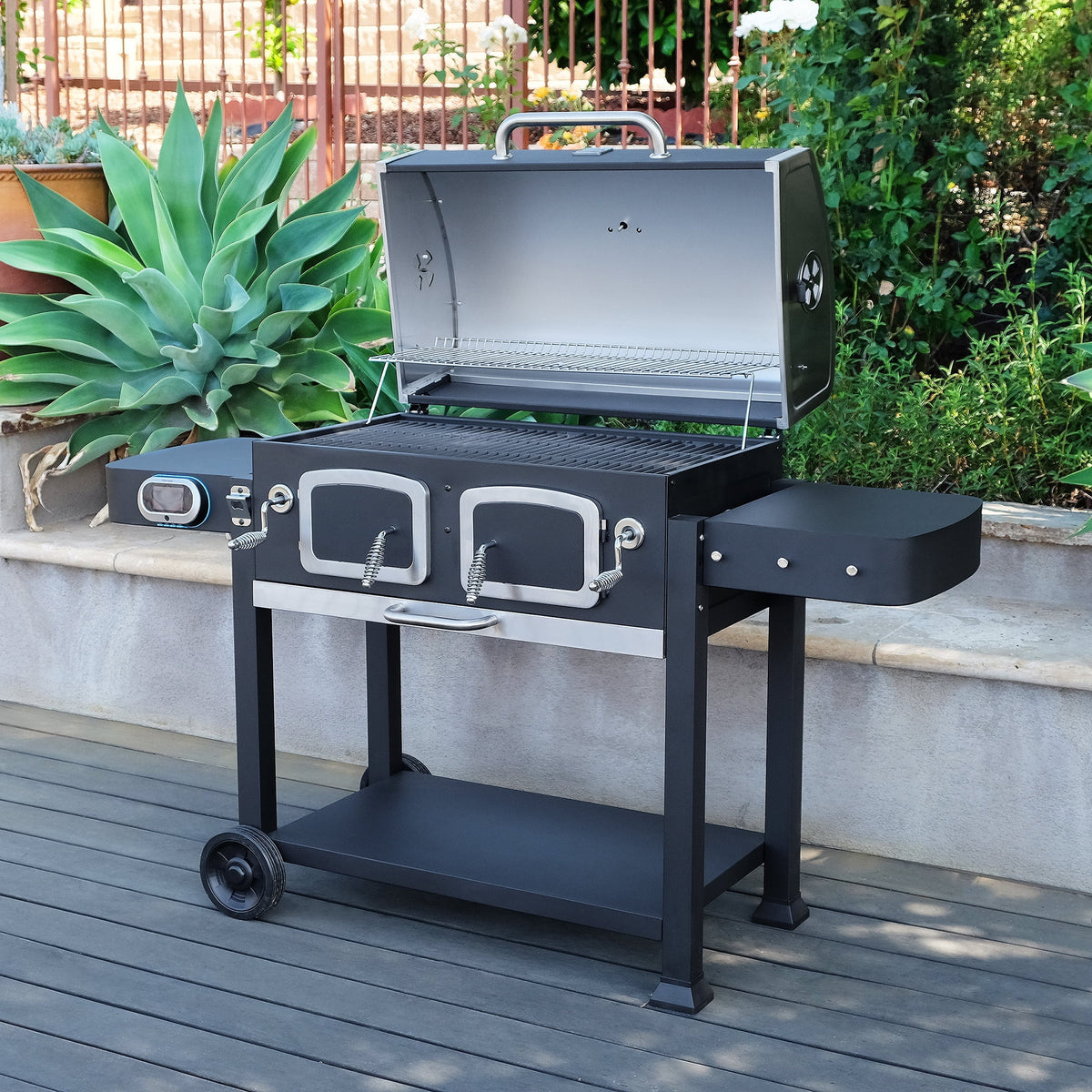 32-inch Smart Charcoal Grill with Meat Thermometer K563