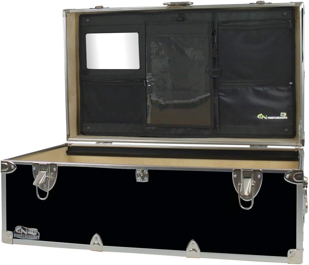 Camping Storage Chest with Lid Stay 32 x 18 x 13.5 Inches Red S289