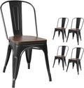 Black Gold Metal Dining Chair Set of 4 A2042