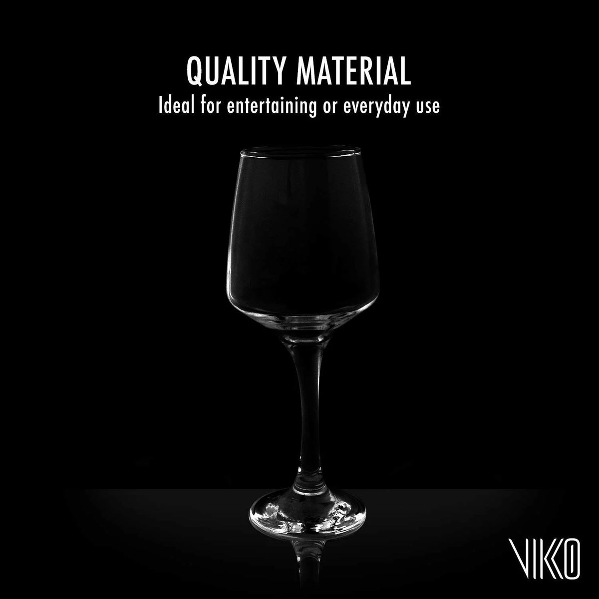 12.75 Ounce Clear Glass Wine Glasses Set of 6 Q6500
