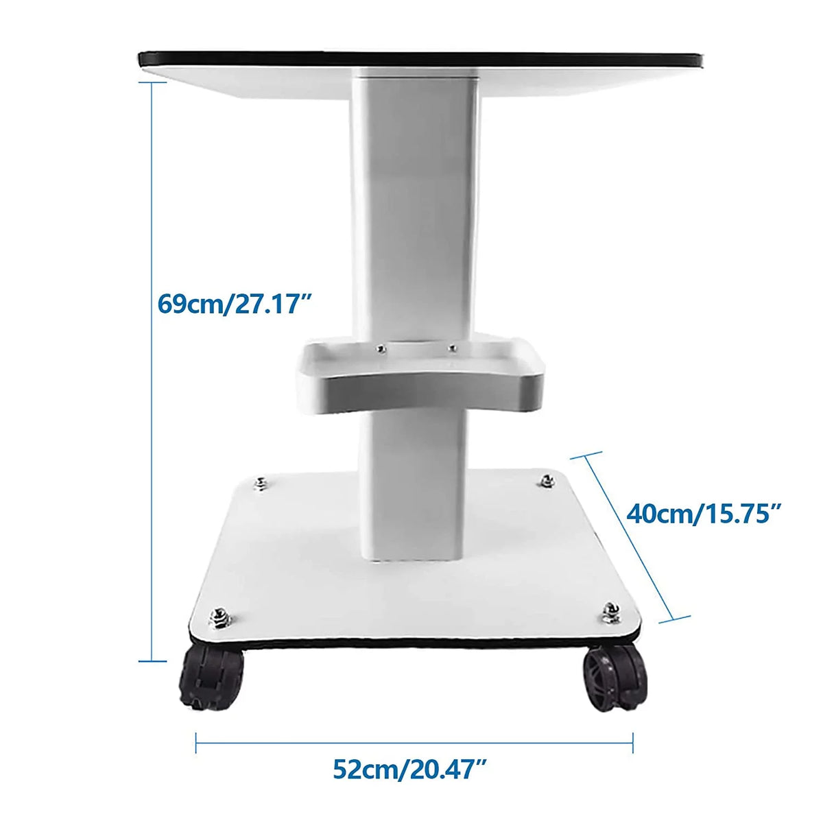 White Salon Trolley Rolling Cart with ABS Drawers E8863