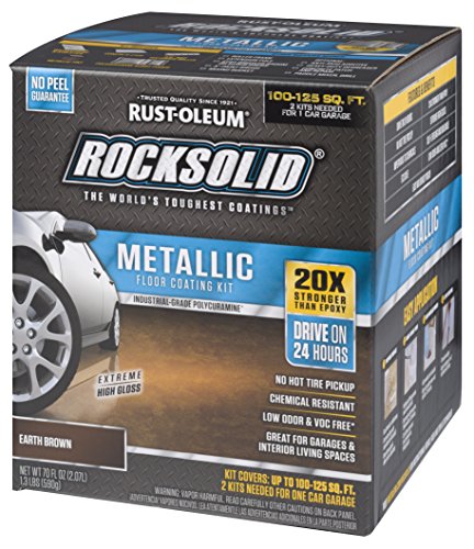 Metallic Garage Floor Coating Kit, 80 fl oz, Gunmetal Q79647
