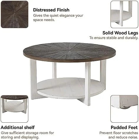 Round Wood Coffee Table G192