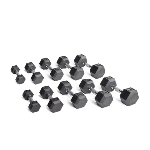 150lb Rubber Hex Dumbbell Set S13033