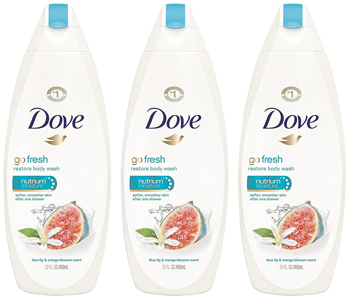 Blue Fig & Orange Blossom Body Wash 22 Fl Oz Pack of 3 P4423