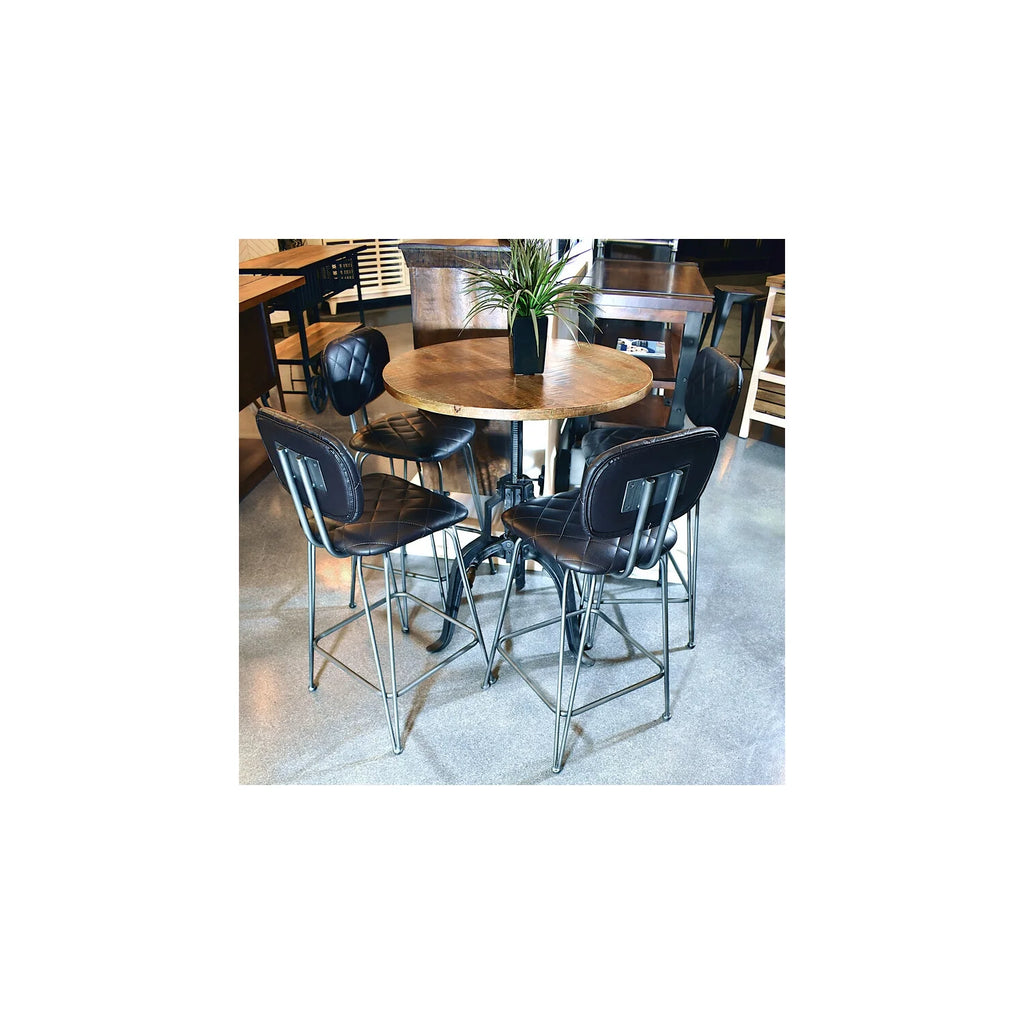 Cast Iron & Mango Wood Pub Table W151