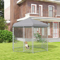 Large Outdoor Dog Kennel with Waterproof Roof O667167
