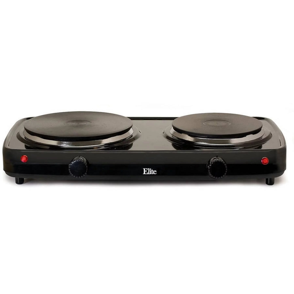 Electric Double Cast Burner Hot Plate Black Z596