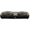 Electric Double Cast Burner Hot Plate Black Z596