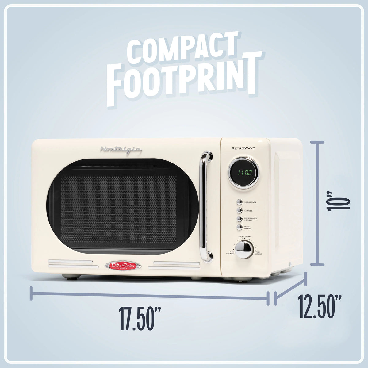 Compact Countertop Microwave Oven 0.7 Cu. Ft. 700-Watts Cream K41346