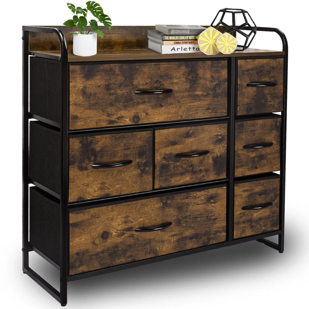 5 Drawer Fabric Dresser Storage Tower Cabinet O23017