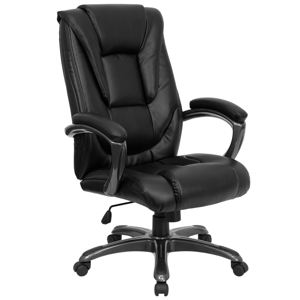 Black LeatherSoft High Back Ergonomic Office Chair D842567