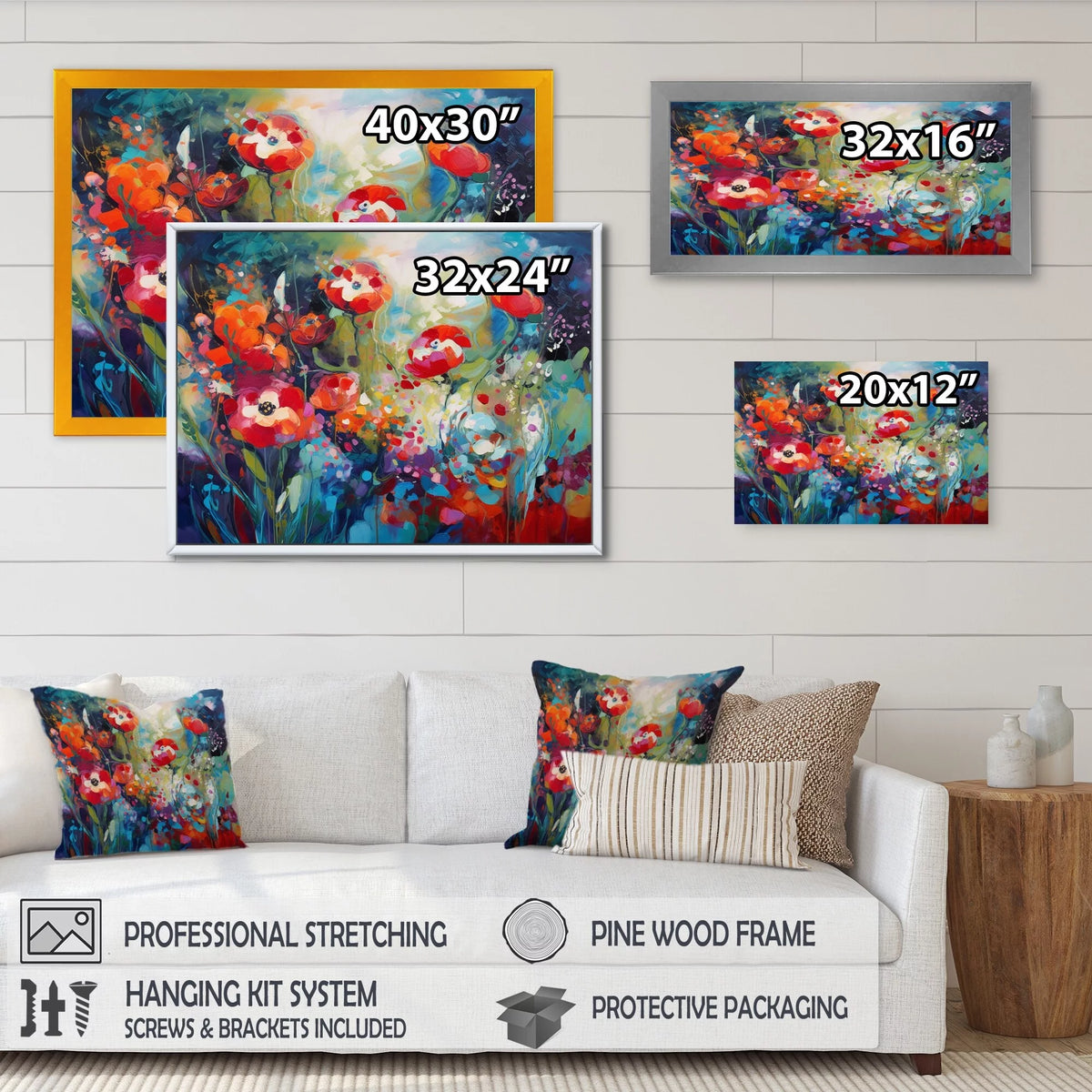 Floral Wall Decor 20 in. wide x 12 in. high K59874