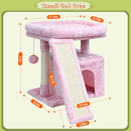 Light Grey Cat Tree with Scratching Post and Perch P953624