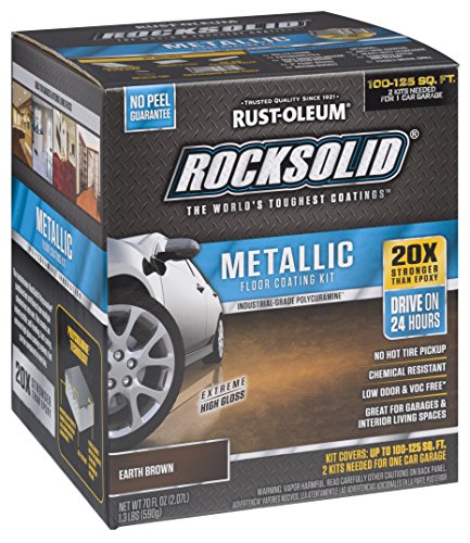Metallic Garage Floor Coating Kit, 80 fl oz, Gunmetal Q79647