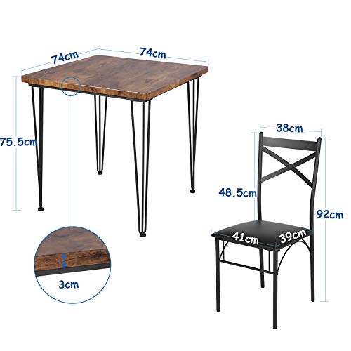 5 Piece Dining Table Set with Chairs X4021