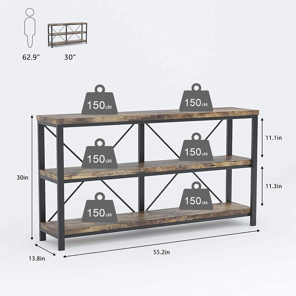 Rustic 3-Tier Console Sofa Table T25320