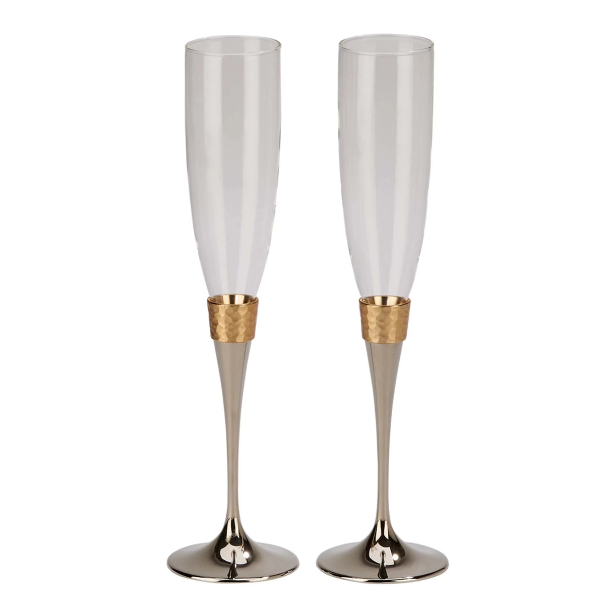 10.5 in. Hammered Flutes - Pair - Gold J665617