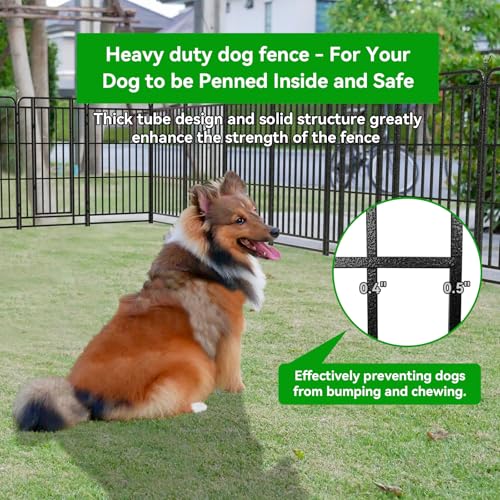 Heavy Duty 12 Panels Dog Playpen 47" Height Snowy Black I1367