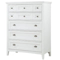 Soft White 5 Drawer Wood Chest F5825