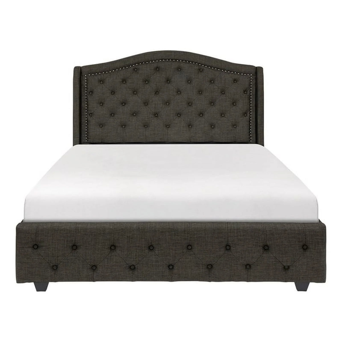 California King Upholstery Wingback Bed T930