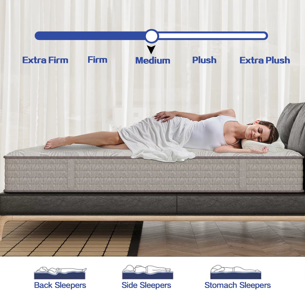 12 Full Size Gel Memory Foam Pocket Spring Hybrid Mattress V93183