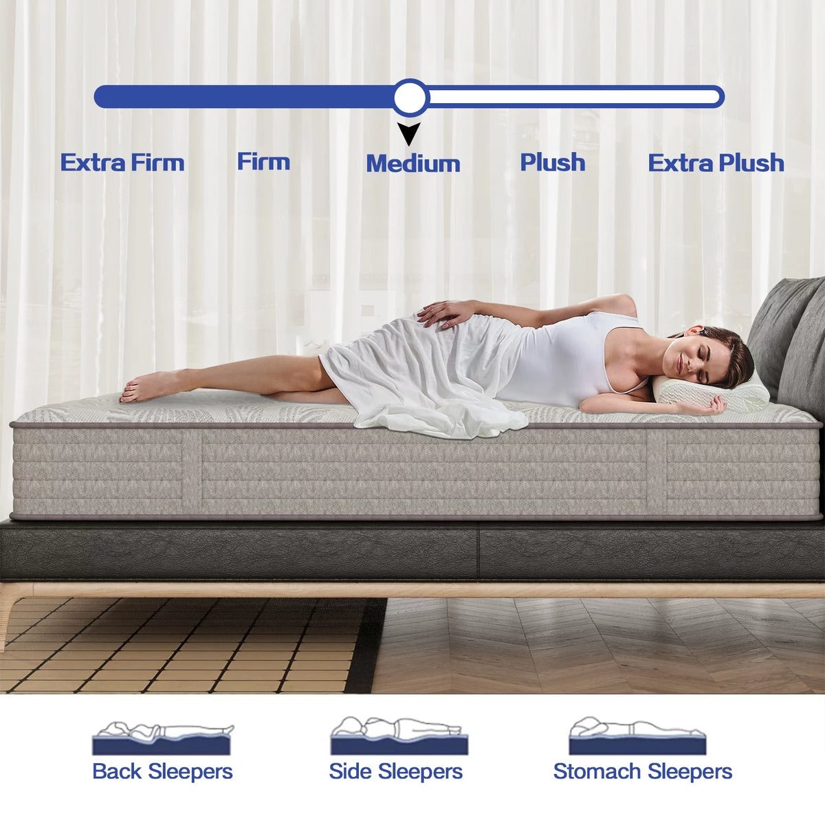 12 Full Size Gel Memory Foam Pocket Spring Hybrid Mattress V93183
