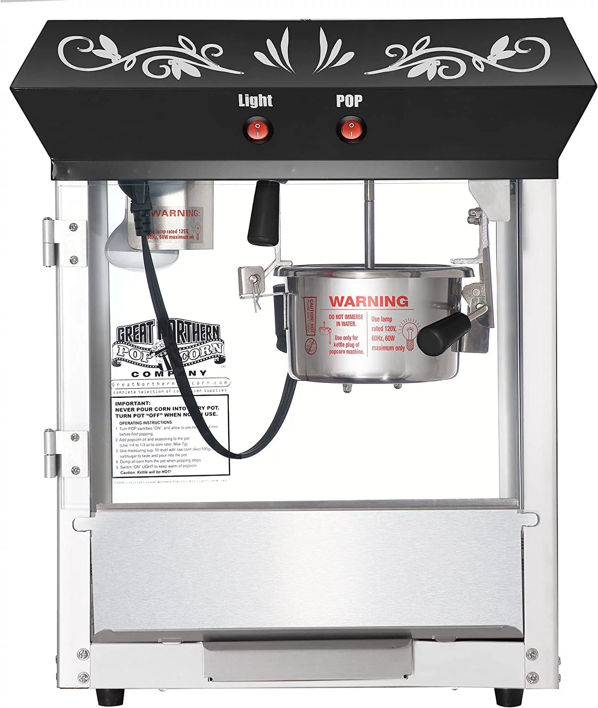 Black 4 oz Popcorn Popper Machine F861