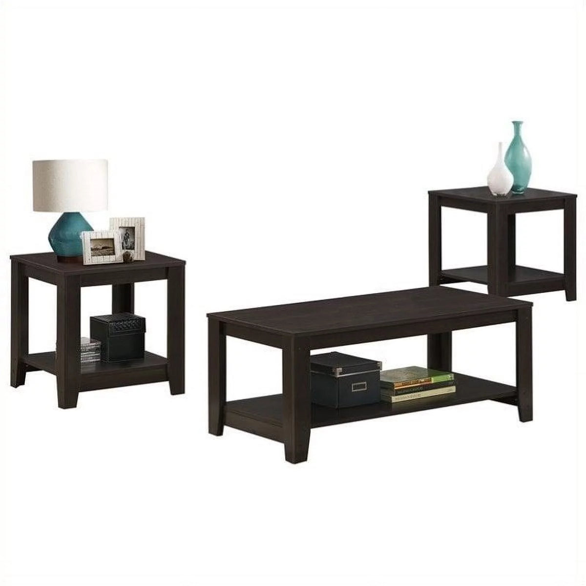 3 Piece Coffee Table Set in Cappuccino O5174