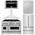 48 in. Dual Fuel Range, Range Hood, Microwave Drawer, Dishwasher, Refrigerator O92215