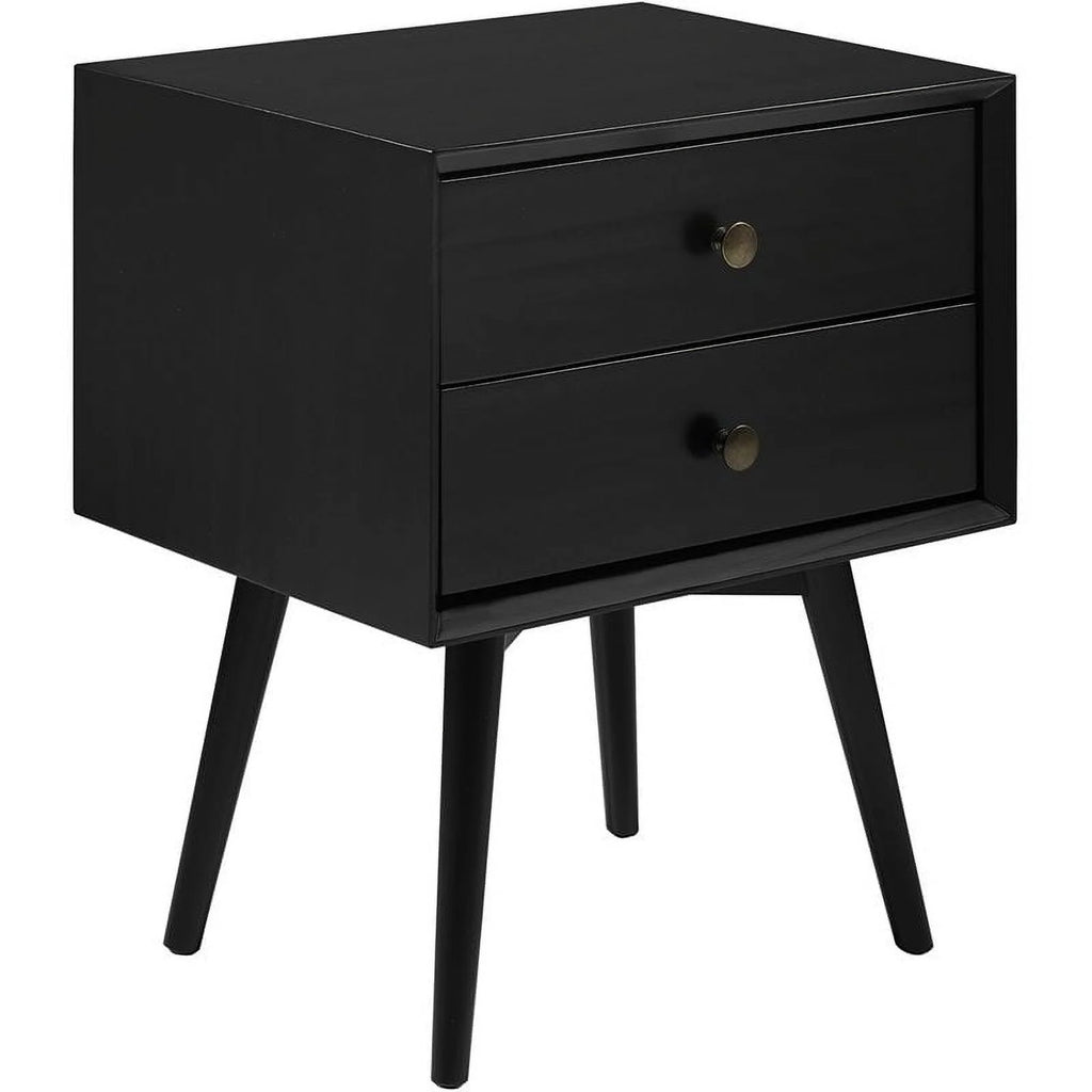Black 2-Drawer Nightstand A892525