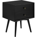 Black 2-Drawer Nightstand A892525